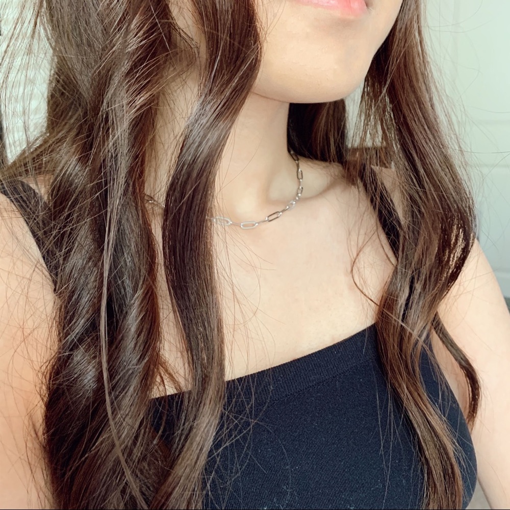 Mini Paperclip Chain Necklace